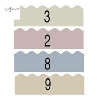 4 Cuộn Giấy gợn sóng Bảng phấn viền Nhãn dán lớp học Bảng tin trang trí Bảng tin viền viền viền viền tinh tế A