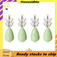 4 Dạ Quang Mồi Câu Cá Cứng Mực Jig Móc Bạch Tuộc Quay Nhân Tạo Jig Mực Mồi Câu Cá Phụ Kiện