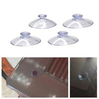 4 Đệm Hít 1 Mặt Giữa Kính Và Mặt Bàn, Miếng Đệm Silicon Trong Suốt Kê Kính, Chống Xê Dịch Mặt Kính. PhuKienHome 5506