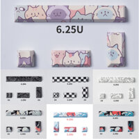 4 Đen / Trắng / Đen Huyền Thoại WuKong / Kitty / Biển San Hô / Ahego Keycaps PBT Cherry Profile Dye-Sublimation 6.25u Space Bar ESC Enter Custom Keycap Set cho Bàn Phím Cơ