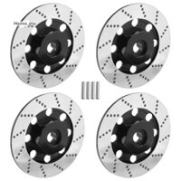 4 Đĩa Phanh Kim Loại Bánh Xe Vành Hộp Kim Loại Lục Giác Adapter 12 Mm Cho 1 / 10 D4 Trên Đường Đua RC Xe Phần, Đen