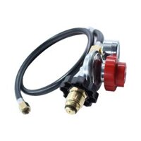 4 ft High Pressure Gas Regulator with Gauge Metal and Hose Adjustable