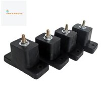 4 Gói Đệm Điều Hòa Không Khí Cao Su Chống Sốc Chống Rung Miếng Lót Cách Ly Giá Đỡ Màu Đen