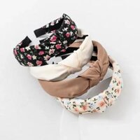 4 Họa Tiết Hoa Viền Rộng Dây Đội Đầu Dành Cho Nữ Thời Trang Retro In Cotton Trang Điểm Băng Đô Quấn Tóc Mũ Đội Đầu Cho Ngoài Trời Tất Cả Các Mùa