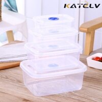 4 Hộp đựng thực phẩm Katelv trong suốt có nắp đậy kín dùng được trong lò vi sóng