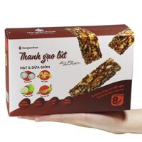 4 Hộp Thanh Gạo Lứt Hạt Nông Lâm Food ( Chà Bông-Rong Biển-Trái Cây-Dừa Giòn)