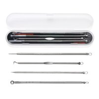 4-in-1 Acne Blackhead Remover Comedone Extractor Kit Pimple Acne Blemish Removal Tools Set for Facial Skin Care