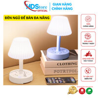 [4 in 1] Đèn Ngủ Để Bàn Hình Nấm Kiêm Ổ Cắm Điện Đa Năng, Có Cổng USB Tiện Lợi – Điều Chỉnh 3 Chế Độ Ánh Sáng
