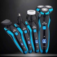 4 In 1 Electric Multifunctional Face Shaver Rechargeable Electric Beard Trimmer Shaving Machine For Men Beard Razor Wet-Dry Dual Use Washable