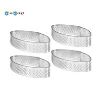 4 Khuôn Bánh Dụng Cụ Bánh Ngọt Phô Mai Tart Nhẫn Dụng Cụ Nhà Bếp Bánh Xốp Mouss Pháp Tart Nhẫn (Thuyền)