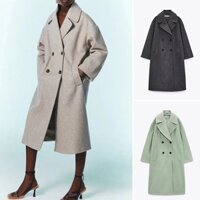 (4 MÀU) ÁO KHOÁC MĂNG TÔ DẠ ZARA NỮ OVERSIZE DÁNG DÀI - 3046/793