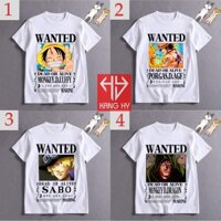 4 mẫu áo thun Wanted luffy sabo ace Monkey D. Dragon
