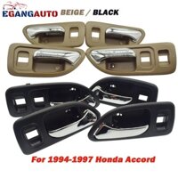 4 Màu Be / Đen Bên Trong Nội Thất Tay Nắm Cửa Chrome Phía Trước Phía Sau Trái Phải Cho 1994 1995 1996 1997 Honda Accord Sedan Wagon