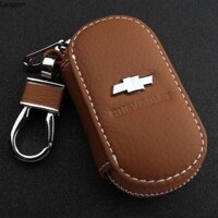 4 Màu Da Chìa Khóa Xe Ô Tô Ốp Lưng Logo Cho Chevrolet: Captiva Cruze Spin Optra Trailblazer Orlando Sonic Equinox Colorado Móc Khóa Bao Vòng Dây Kéo Đa Năng Phụ Kiện Ô Tô