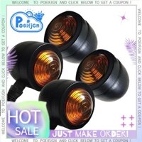 4 Màu Đen Xe Máy Biến Tín Hiệu Đèn Báo Moto Blinker Ánh Sáng Cho Xe Honda Fatboy Chopper Bobber Suzuki