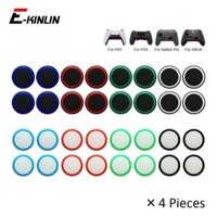 4 Miếng Cần Điều Khiển Nắp Silicon Mềm Ngón Tay Cái Tay Cầm Tương Thích Cho Sony Playstation DualSense Dualshock 4 5 PS4 PS5 Comp