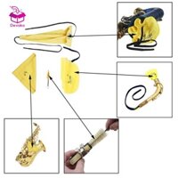 4 Miếng Cho Saxophone Clarinet Sáo Sax Vệ Sinh Swab Vải Bộ Phần