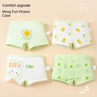 4 Miếng Cotton Nguyên Chất Quần Lót Trẻ Em Bé Gái Boxer Quần Short Boxer Trẻ Em