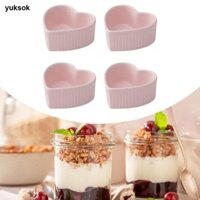 4 Miếng Ramekins Bộ Lò Nướng Gốm An Toàn Ramekin Bát Nhúng Nước Sốt Món Sứ Creme Ramekins Pudding Cốc Custard