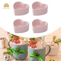 4 Miếng Ramekins Bộ Lò Nướng Gốm An Toàn Ramekin Bát Nhúng Nước Sốt Món Sứ Creme Ramekins Pudding Cốc Custard