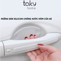 4 Miếng Silicone Dán Chống Xước Hõm Tay Nắm Cửa ôtô, Bảo Vệ Hõm Cửa Tránh Chầy Xước, Tiện Dụng, Dễ Dán. TakyHome 9000