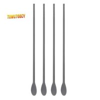 4 Muỗng Khuấy Cà Phê Silicon 11Inch Đũa Nấu Ăn Dài Hai Đầu Muỗng Trộn Đa Năng & Gậy Khuấy