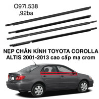 4 NẸP CHÂN KÍNH TOYOTA COROLLA ALTIS 2001-2013 mạ crom cao cấp giá rẻ 75740-02160 75730-02160 75720-02180 75710-02180