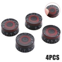 4 Núm điều khiển tốc độ màu đen đỏ thay thế cho đàn Guitar điện LP Bass