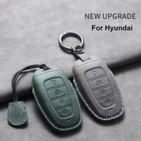 4 Nút Da Chìa Khóa Xe Ô Tô Dành Cho Xe Hyundai Tucson Solaris Sonata Hybrid NEXO NX4 Santafe Dn8 Chìa Khóa Xe Ô Tô Vỏ