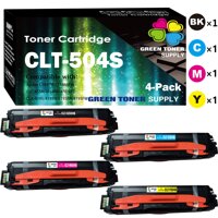 (4-Pack, B+C+M+Y) Compatible CLT504S 504S Toner Cartridge CLT-504S Used for Samsung Xpress SL-C1860fw C1810w CLX-4195 CLP-415 Printer, by GTS(CLT-K...