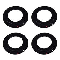 4 pcs Black Adapter Mounting Metal Lens Adapter Ring for M42 Canon EOS Lens / Canon EOS 1D EOS Digital Rebel XT T2i xs T3 / 300D etc.