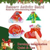 4-piece Sensory Activity Board Christmas Silicone Stress Relief Toy Set