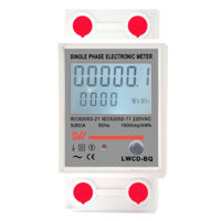 (4 thông số) Đồng hồ đo điện LW 220V có nút RESET độ chính xác cao màn hình hiển thị LCD P U I Kwh công tơ điện tử 1 pha