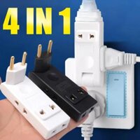 4 trong 1 EU Ổ cắm điện 180 độ xoay ổ cắm trên tường đầu cắm mở rộng Adapter Mexico Canada du lịch xách tay Bộ chuyển đổi điện