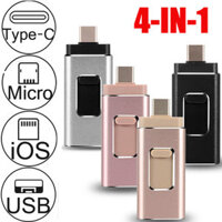 4 Trong 1 Usb 3.0 Flash Stick Cho Iphone/Android Loại C Usb Key Otg Pendrive 256 Gb 128 Gb 64 Gb 32 Gb 16 Gb Mini Pen Drive