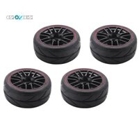 4 Vành Bánh Xe Hub 12 Mm & Lốp Cao Su Cho RC 1 / 10 Trên Đường Lưu Diễn Drift Car R