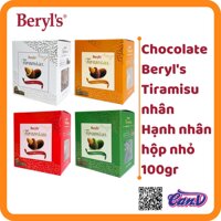 (4 vị) Chocolate Beryl's Tiramisu nhân Hạnh nhân hộp nhỏ 100gr Xả Kho
