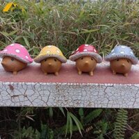 4 Vườn Nhím Tượng Thu Nhỏ Các Bức Tượng Nhỏ Trang Trí Sân Vườn Cho Lò Sưởi Khách Sạn Bãi Cỏ Nhà Hàng Công Viên