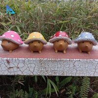 4 Vườn Nhím Tượng Thu Nhỏ Các Bức Tượng Nhỏ Trang Trí Sân Vườn Cho Lò Sưởi Khách Sạn Bãi Cỏ Nhà Hàng Công Viên