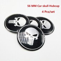 4 Xe Quốc Huy Huy Hiệu Miếng Dán Bánh Xe Trung Tâm Mũ Đầu Lâu Punisher Khu Chiến Tranh Hubcap