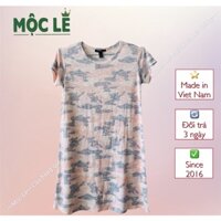 (40-60kg) Đầm suông F21 vnxk co dãn nhiều thun dệt kim form ngắn, xuất khẩu