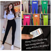 (40-72kg) Quần legging nữ phom dài chuẩn RAINBOW đầy đủ mạc (legging dài thun thái, quần legging nữ dài) MÀU TRƠN