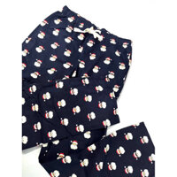 [40-75kg] Quần Noel 2024 ống rộng nữ-Quần dài cotton bông- Bông tuyết- Ông già Noel- Caro kẻ sọc- Trơn