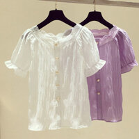 [40-80KG]Women's Short Sleeve Summer New Sweet Chiffon Shirt C14541