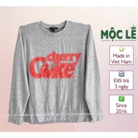 (40-90kg) Áo sweater len f21 vnxk nữ xám cherry coke