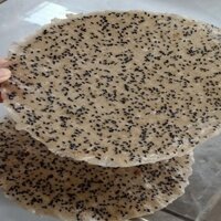 [40 cái] Bánh tráng mè dừa nướng tây ninh r (Nhiều mè chưa nướng/) / ; ,