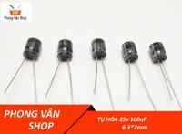 40 Tụ 25v 100uf - Tụ hóa 6.3x7mm