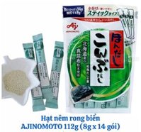 (400) AJINOMOTO hạt nêm rong biển lớn 112g - Gói