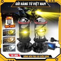 40000LM H4 LED Máy Chiếu Mini HD Ống Kính H7 Xe Đèn Pha LED Xi Nhan Canbus Đèn Công Suất Cao Màu Vàng Tự Động Sương Mù