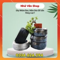 4000gr Đủ Loại Dây Nhôm Đen, dây uốn cây cảnh, bonsai mềm dẻo từ 1ly đến 8ly, dụng cụ làm vườn, dụng cụ bonsai cây cảnh